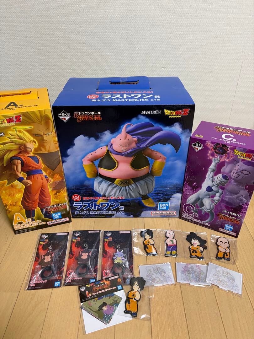 ドラゴンボール　一番くじ　超サイヤ人3孫悟空　フリーザ　魔人ブウ