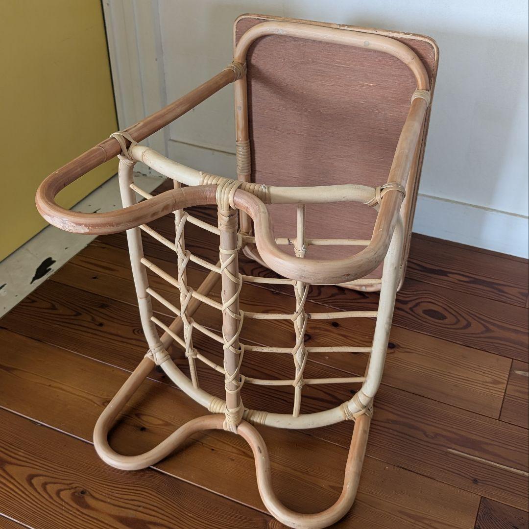 ラタン サイドテーブル ナチュラルウッド