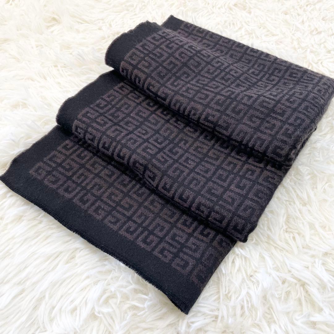 【横田】 GIVENCHY ジバンシー ロゴ ウール マフラー