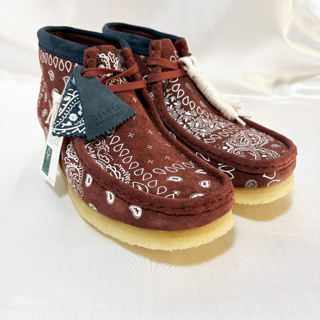 【専用】クラークス ワラビー ブーツ ペイズリー バンダナ ブラウン