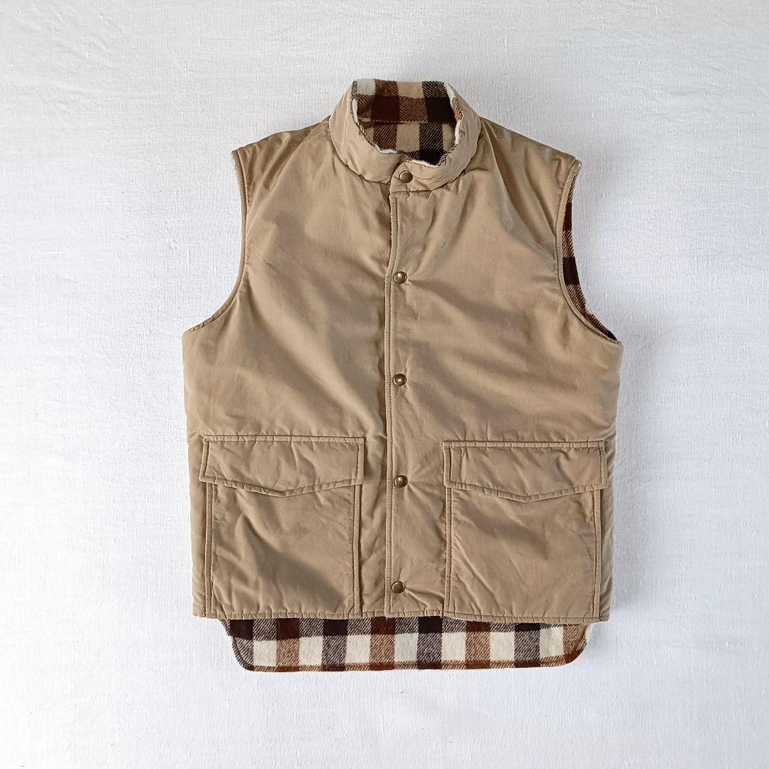 90s USA製 L.L.bean リバーシブル 中綿ベスト