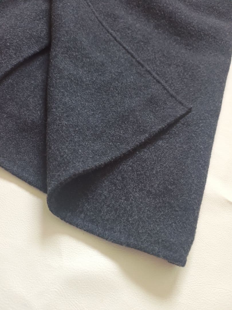 ほぼ未使用　23aw LIDNM ショールカラー　リバーコート ブラック　M