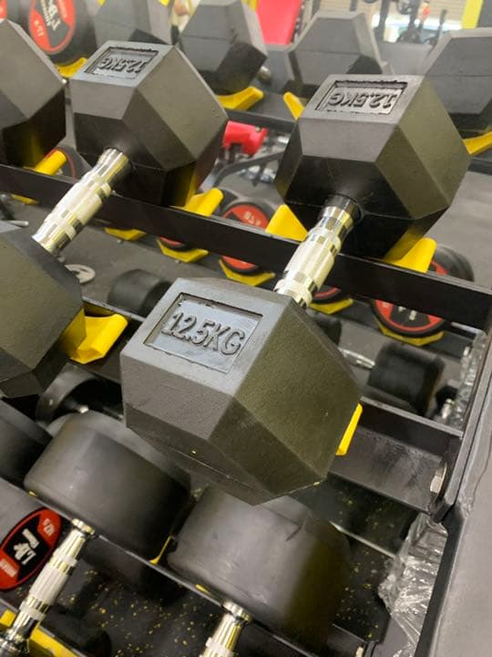 ラバーヘックス ダンベル　15kg  20kg 各2個