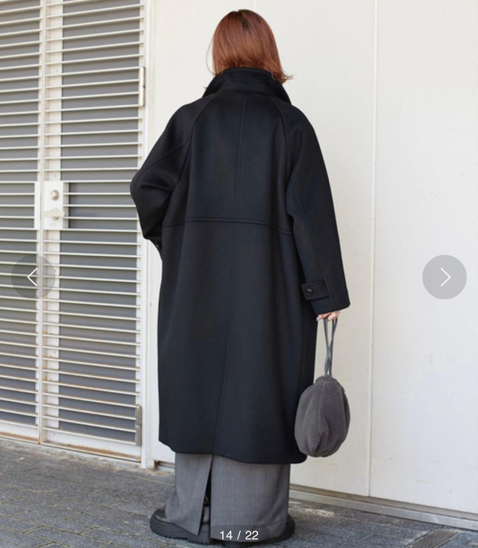 極美品♡完売品B.C STOCK WビーバーコクーンW前スタンドコート 24AW