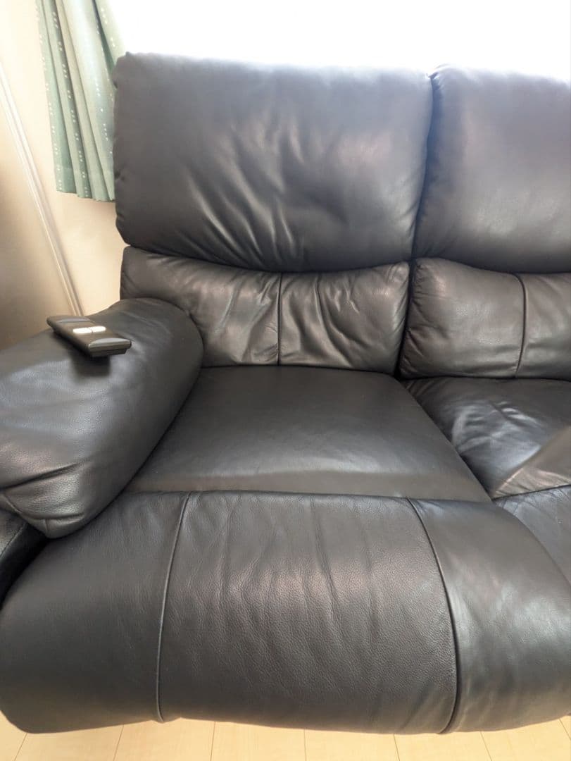 NITORI ニトリ 電動リクライニングソファ 3人掛け ブラック 動作確認済