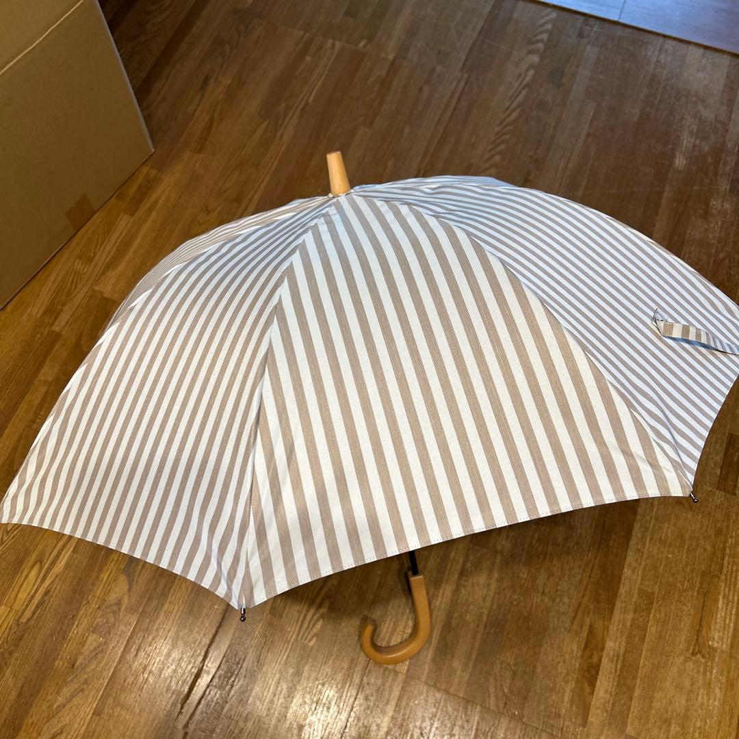 サンバリア 日傘　Sサイズ　ストライプ　モカ