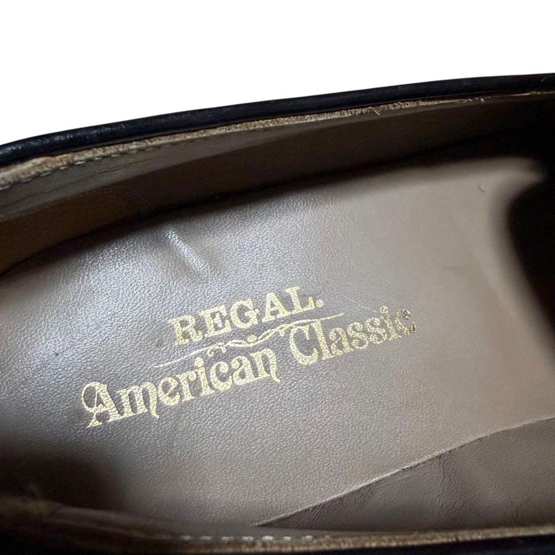 REGAL ウィングチップ メダリオン タッセルローファーブラック 25 1/2