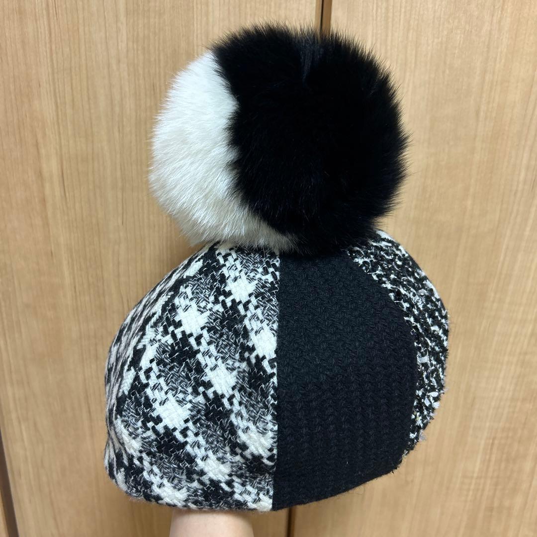 CA4LA カシラ ベレー帽 マシュマロ4 ポンポン