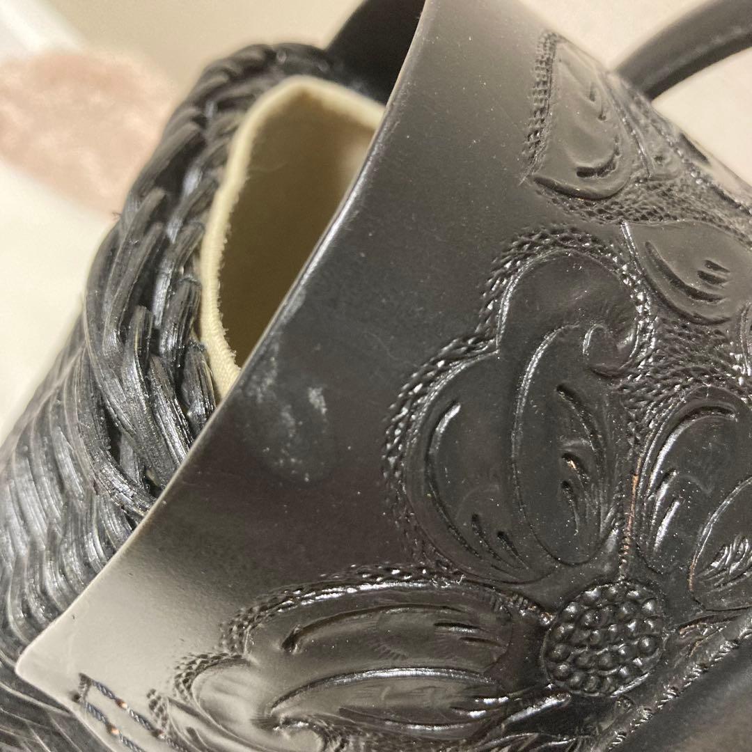 ちーこ　[美品] グレースコンチネンタル　カービングトライブス　かごバッグ