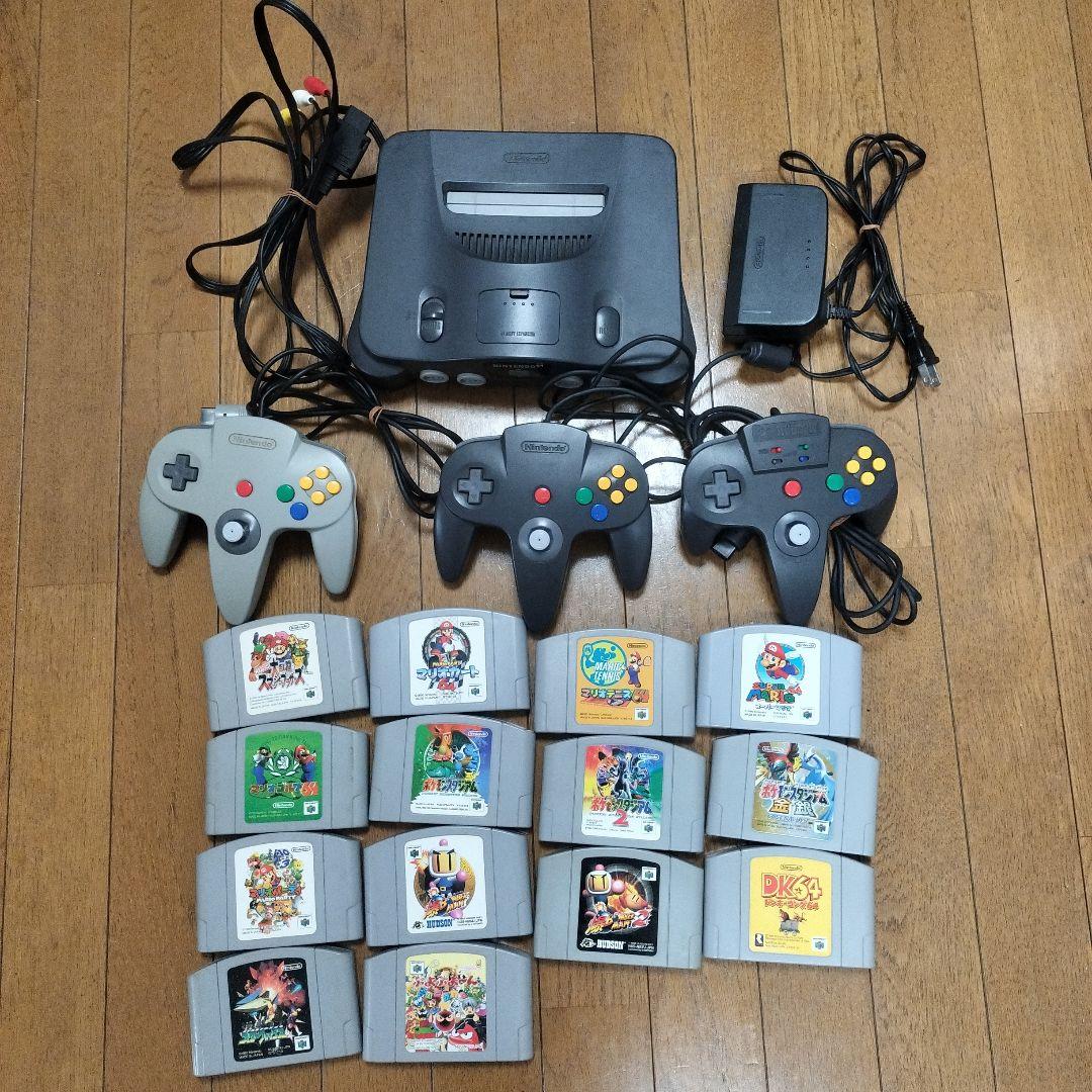 値下げしました　Nintendo 64 + コントローラー3つ + ゲームソフト