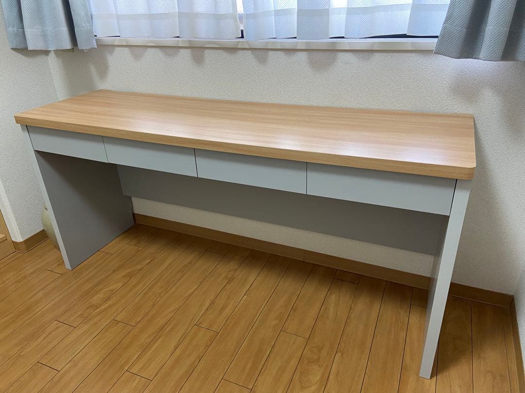 学習机　ツインデスク　引き出し付き 日本製 150cm