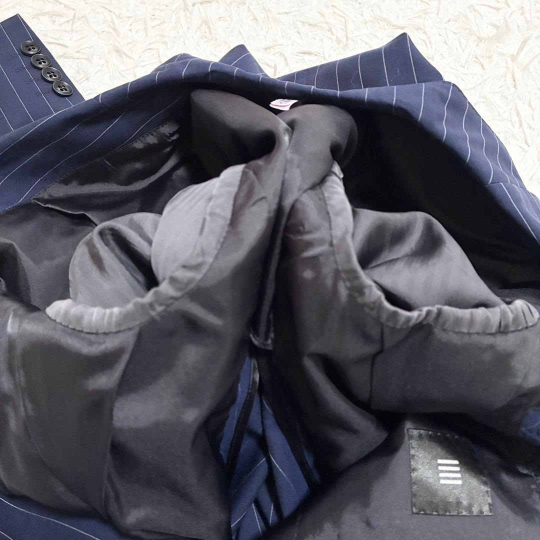 高級生地【カノニコxスーツセレクト】セットアップ ストライプ ウール A7