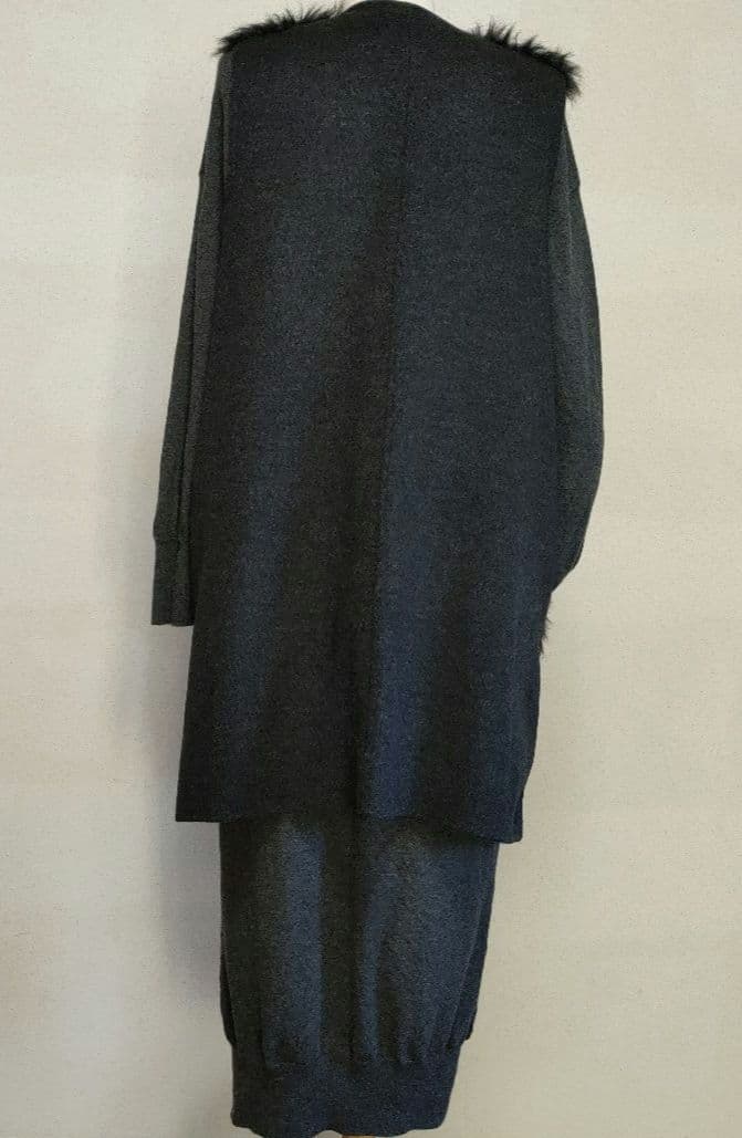 23区大きなサイズ44 ニットワンピース＆ロングベストセット