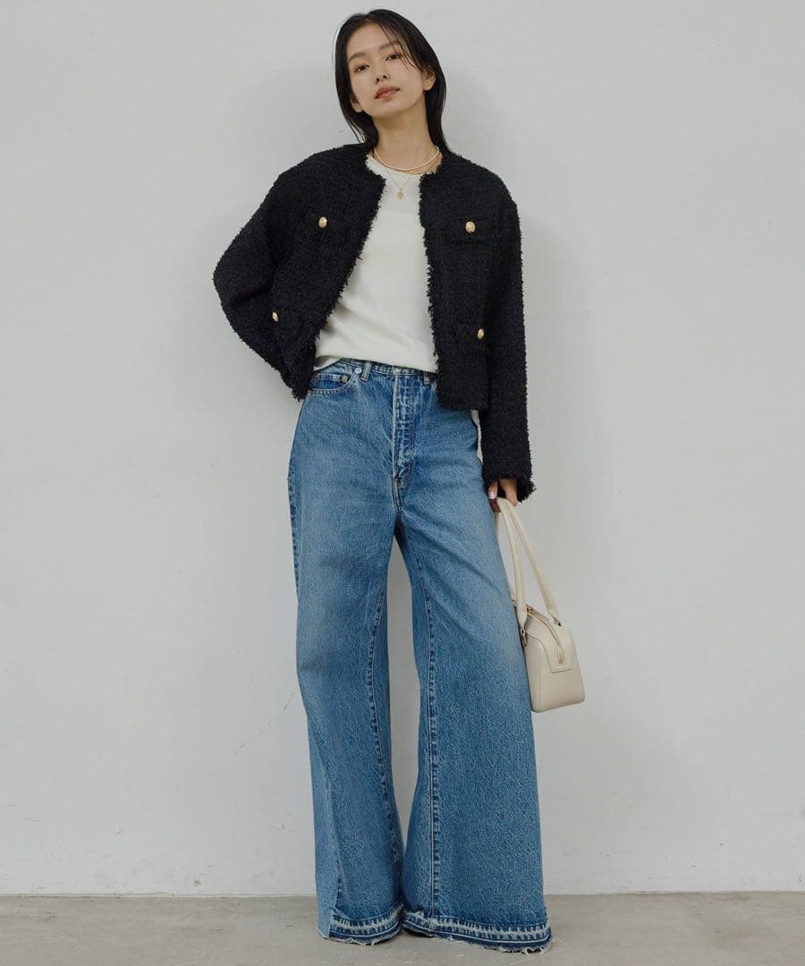 GALLARDAGALANTE 【手洗い可】ツイードショートジャケット