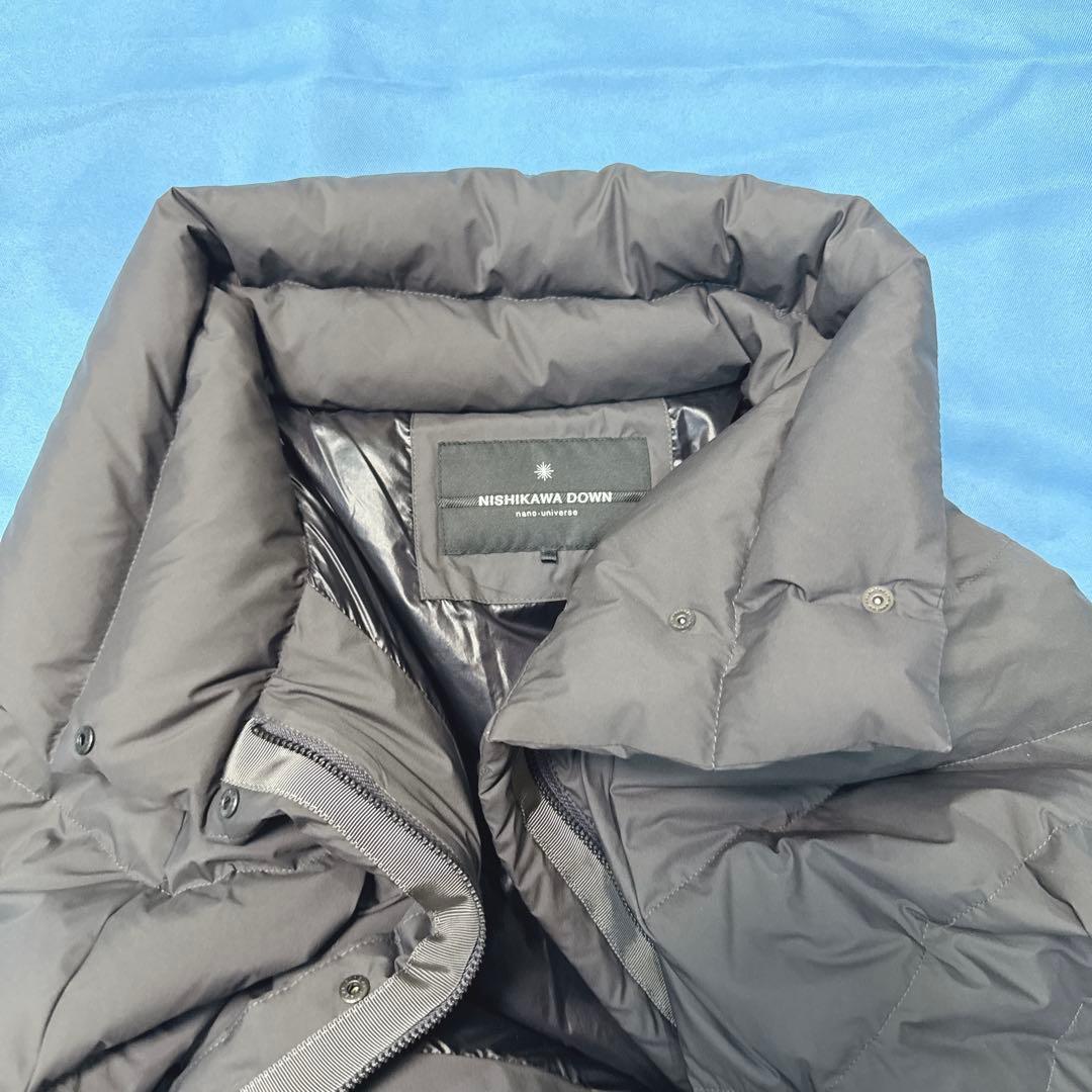 西川ダウン　ナノユニバース　ダウンポンチョ　ケープ　NISHIKAWA
