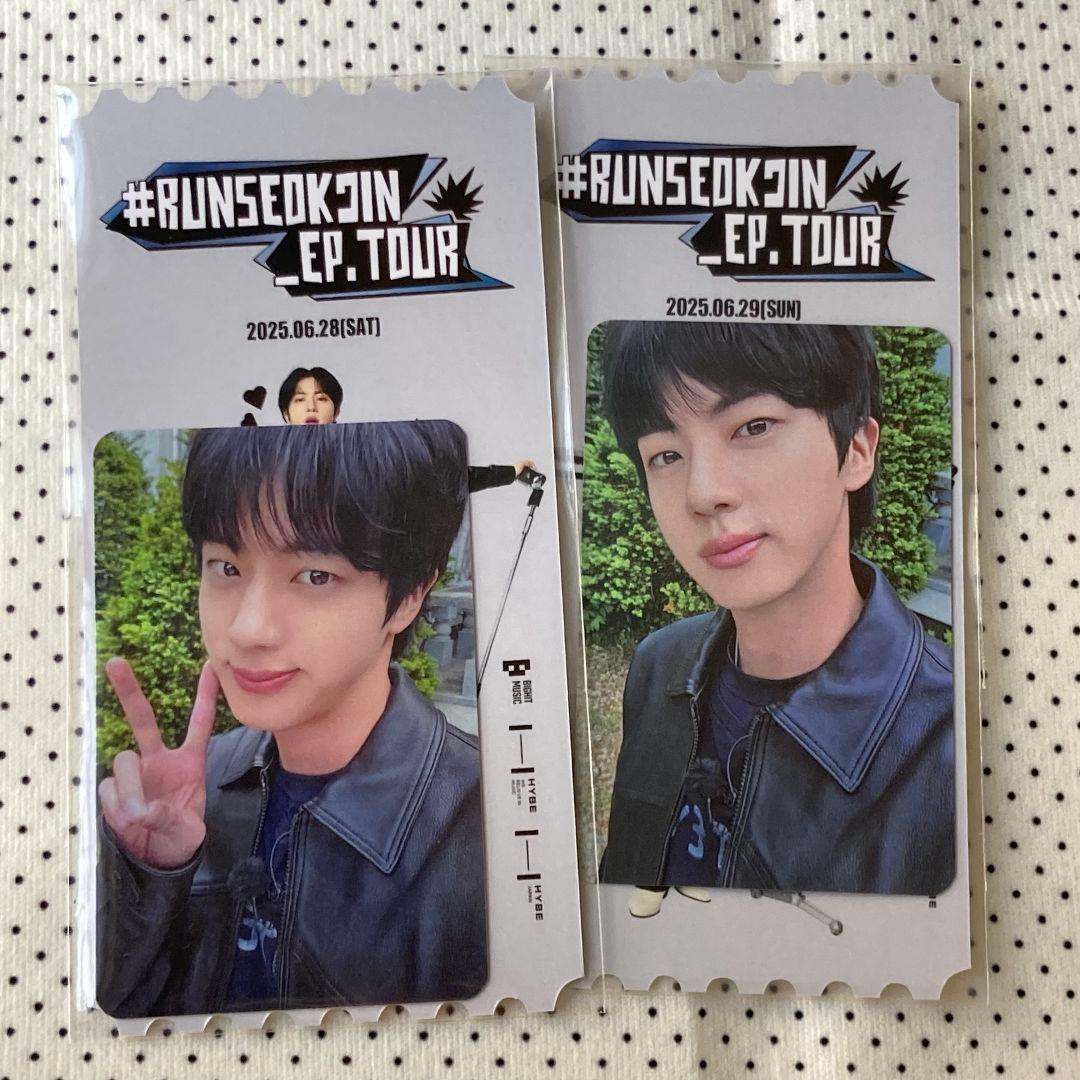 JIN ジン 6/28/29 RUNSEOKJIN_EP.TOUR トレカ 2枚