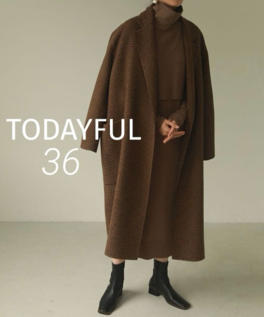 TODAYFUL オーバーチェックコート 36