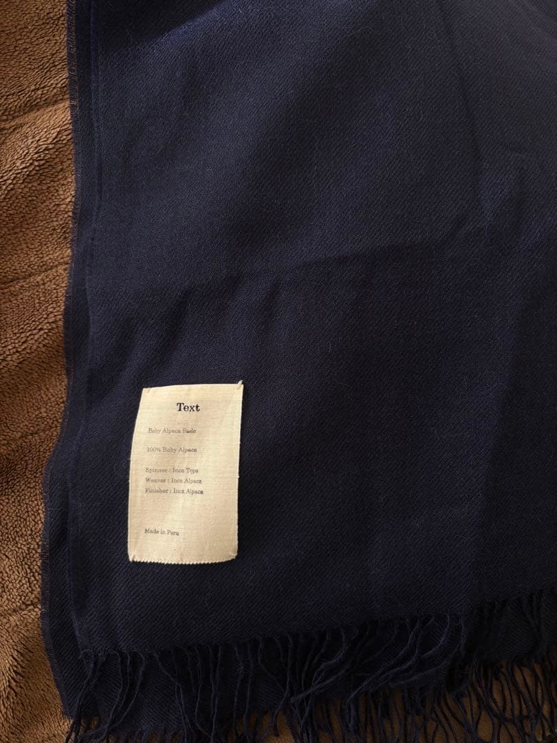 text markaware アルパカマフラー マーカウェア テクスト