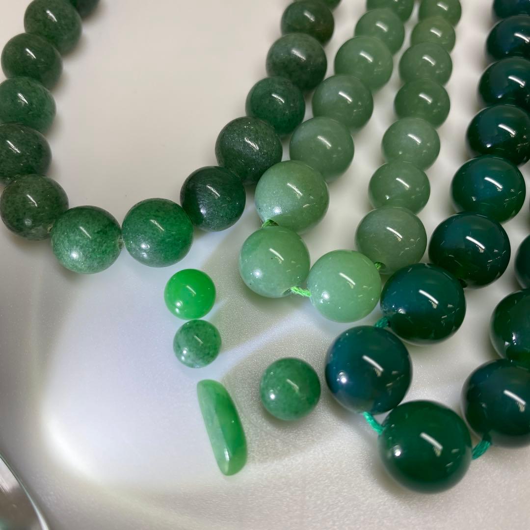 翡翠丸玉 ネックレス色々 302g 東キ7-1230ア㉟