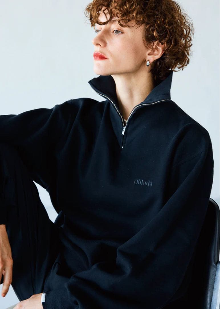 Oblada ハーフジップ トレーナー