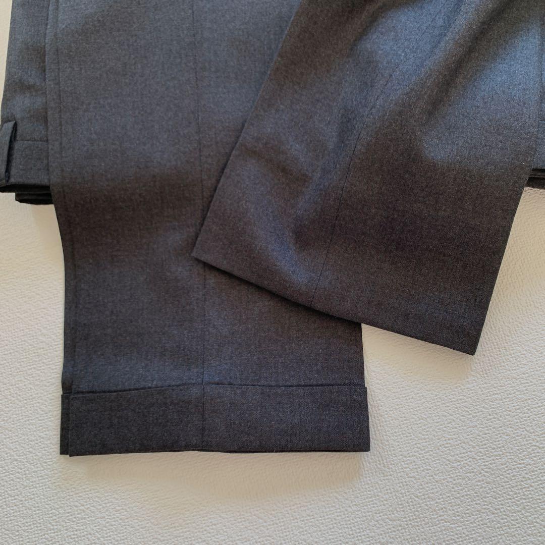 美品　NEWYORKER メンズ　スーツ　ダークグレー　AB7 パンツ2本