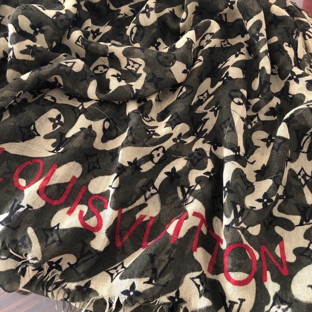 ハム♡ルイヴィトン　カモフラージュ　ストール