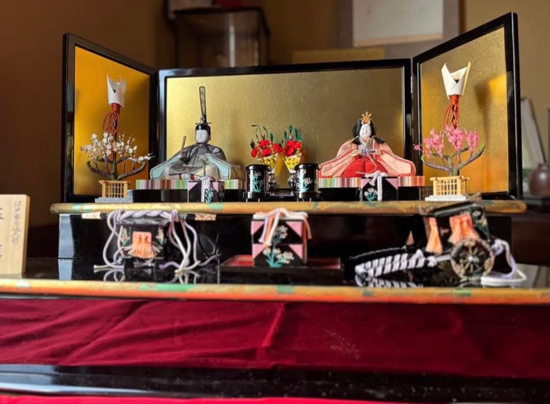 江戸木目込雛人形 二段式　お雛様　雛人形