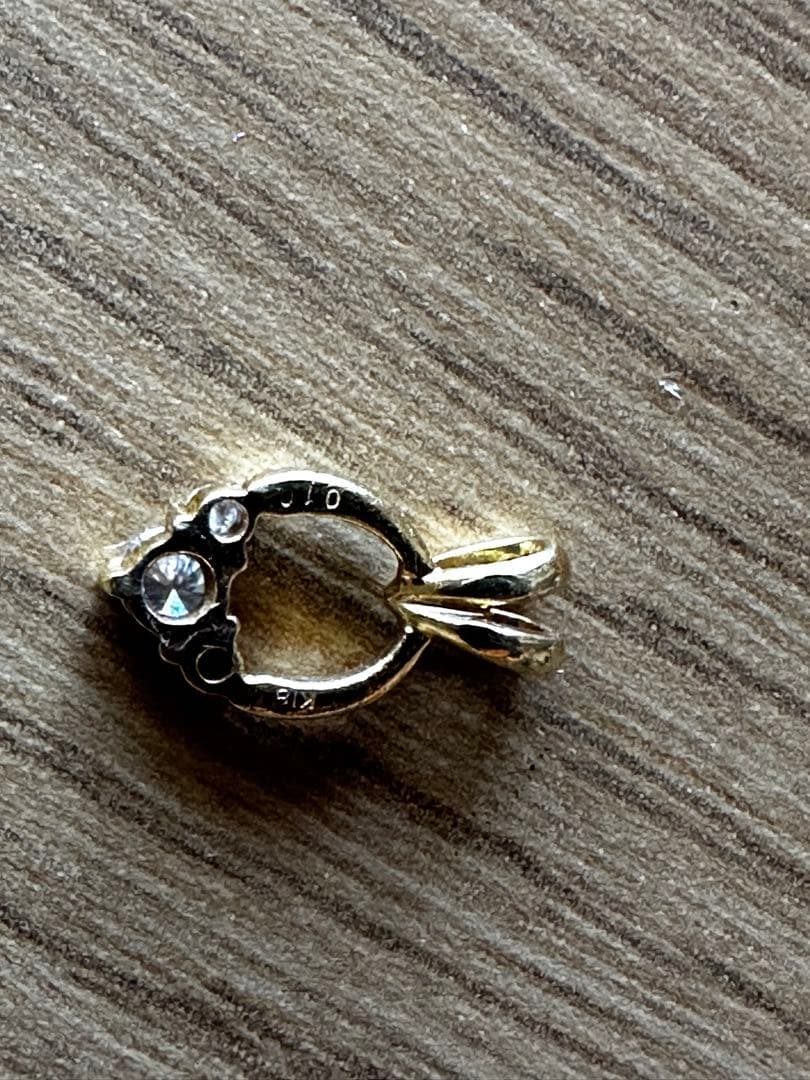 18金、ダイヤのペンダントトップ