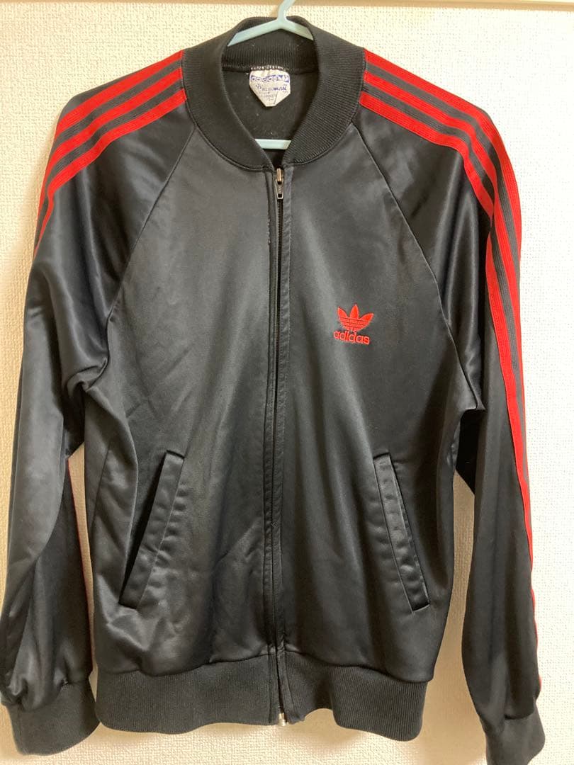 adidasアディダス atp ヴィンテージ トラックジャケット 黒赤 Sサイズ