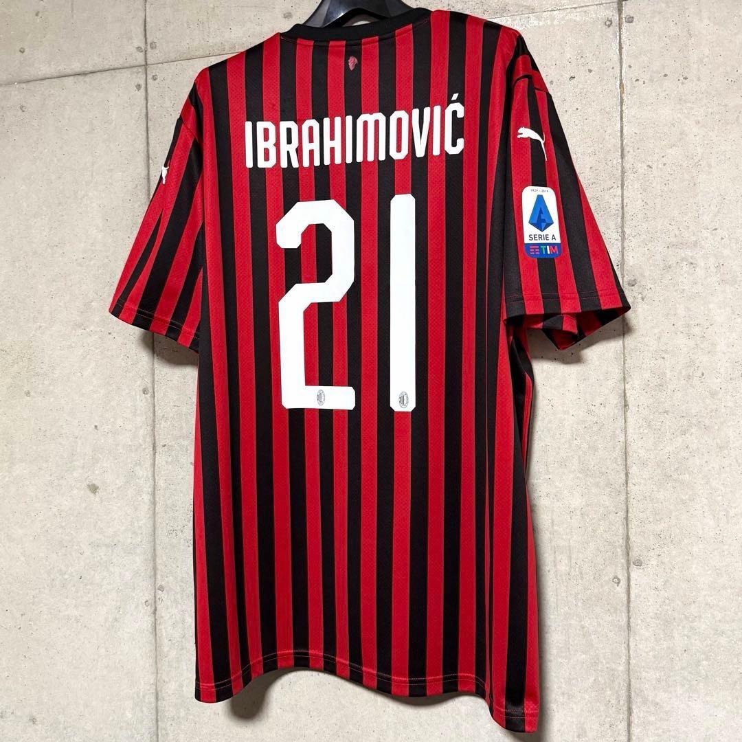 【美品！】19/20 ACミラン ♯21 イブラヒモヴィッチ【XLサイズ】ホーム