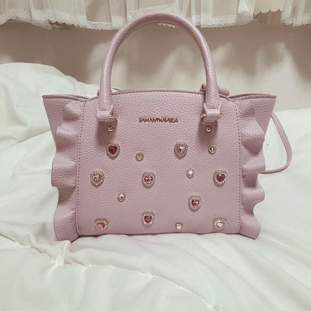 SAMANTHAVEGA ビジューフラッター(ミニ) ピンク