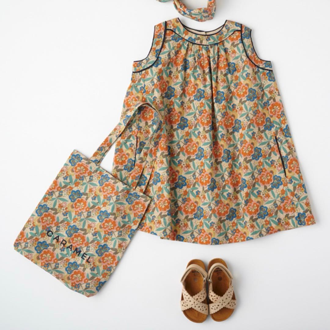 ⭐︎希少⭐︎CARAMEL VINTAGEFLORAL PRINT DRESS 8A