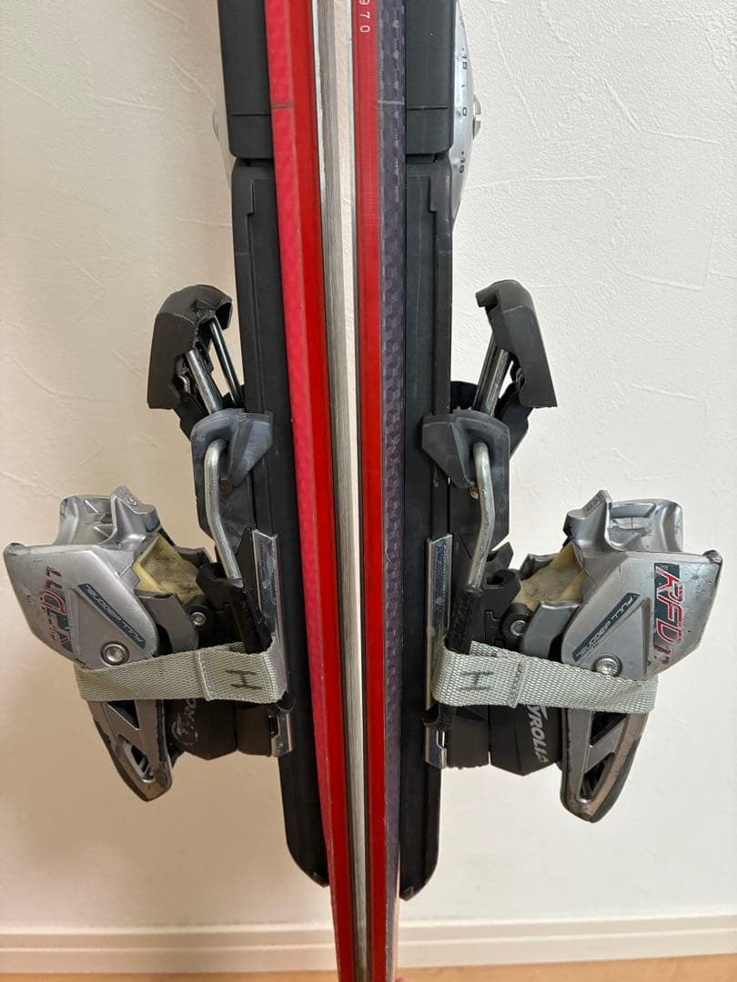 OGASAKA スキー板 『覇』Keos 160cm 赤黒 + 紫スキー用ポール