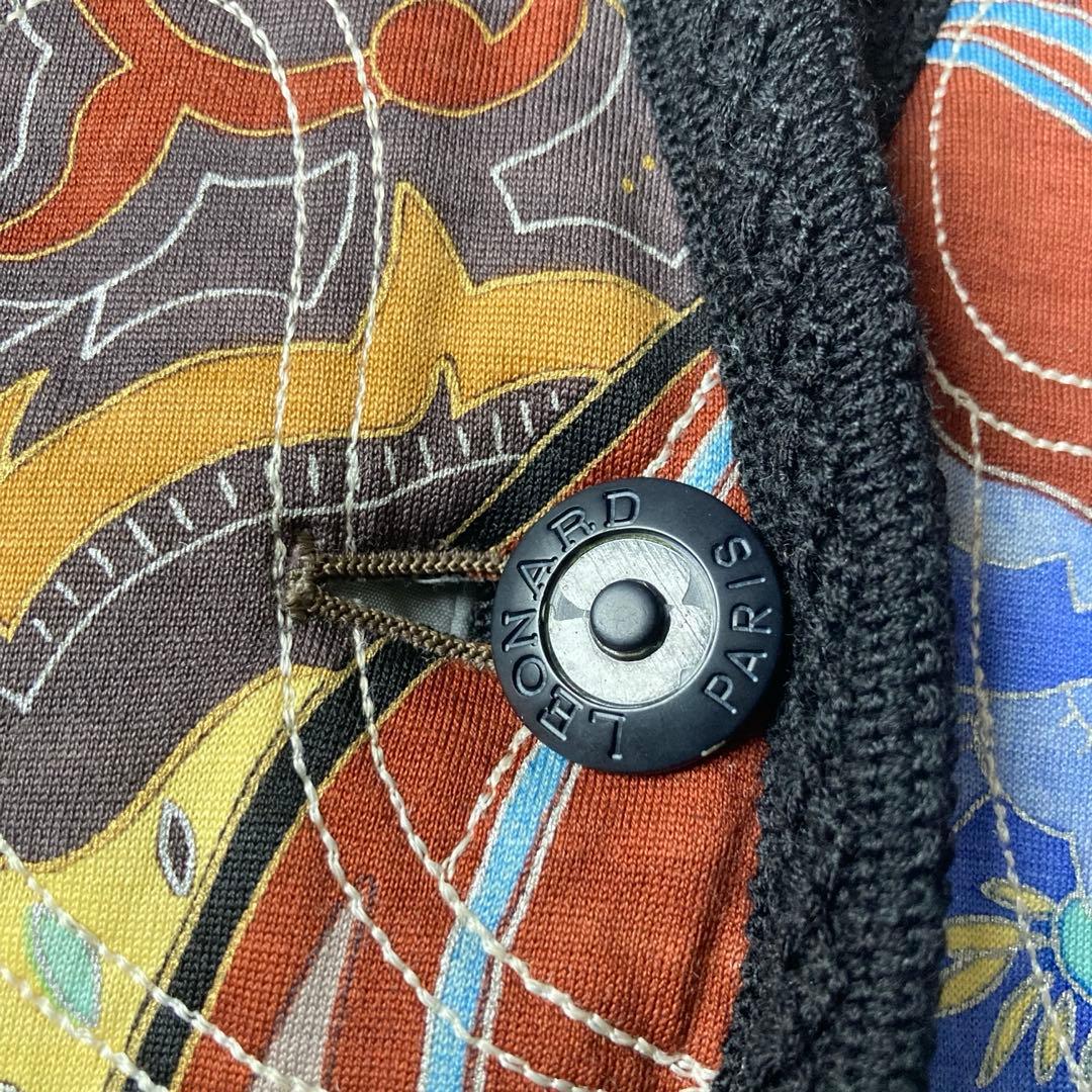 レオナール ジャケット 刺繍 ペイズリー ウール 11号 シルク ヴィンテージ