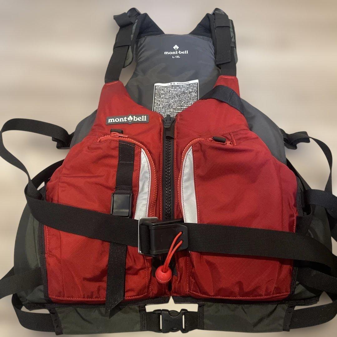 mont-bell ライフジャケット リバーランナープロ L/XL 赤/グレー