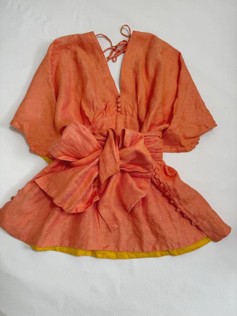 MYLAN オレンジ チュニック　マイラン　夏服　ワンピース　リゾート　美品