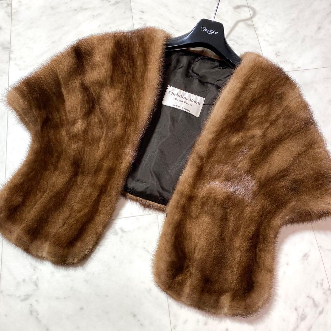 Christina Bahn✨デミバフミンク リアルファー ショール 毛並み◎