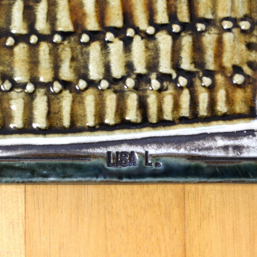 Lisa Larson　リサラーソン　UNIK 陶板 フネ　北欧ヴィンテージ雑貨