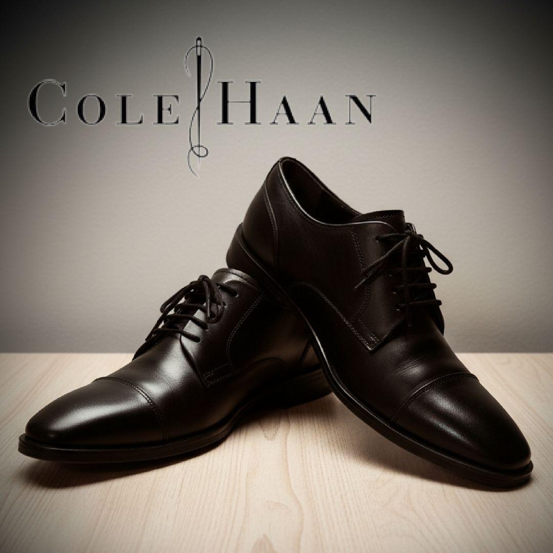 COLE HAAN 本革 ストレートチップ 黒 8M 26cm ビジネス 革靴