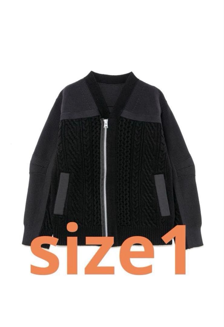 トップス sacai 24aw Knit Cardigan BLACK