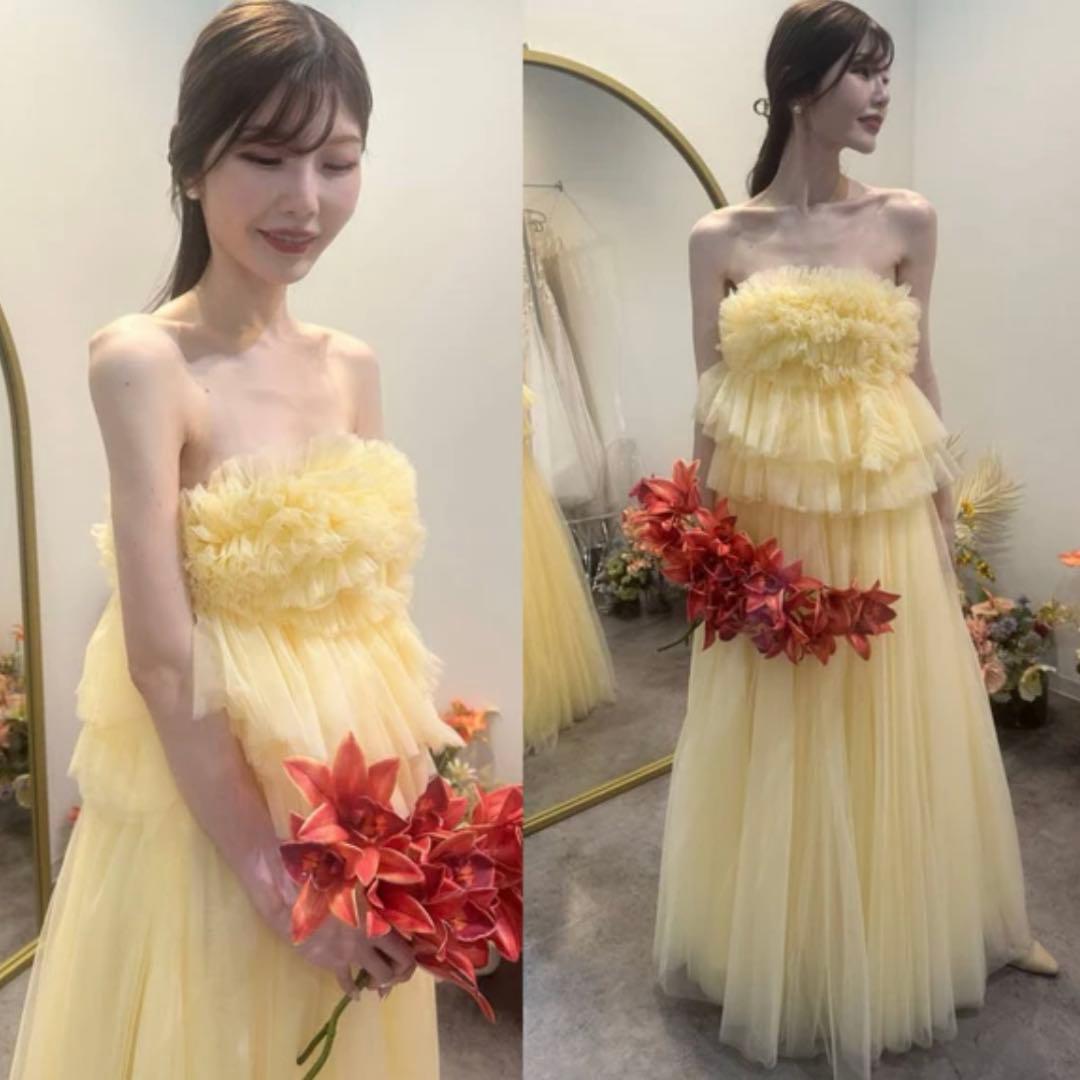 DRESS PRODUCTIONフリルチュールドレスプロダクションSイエロー