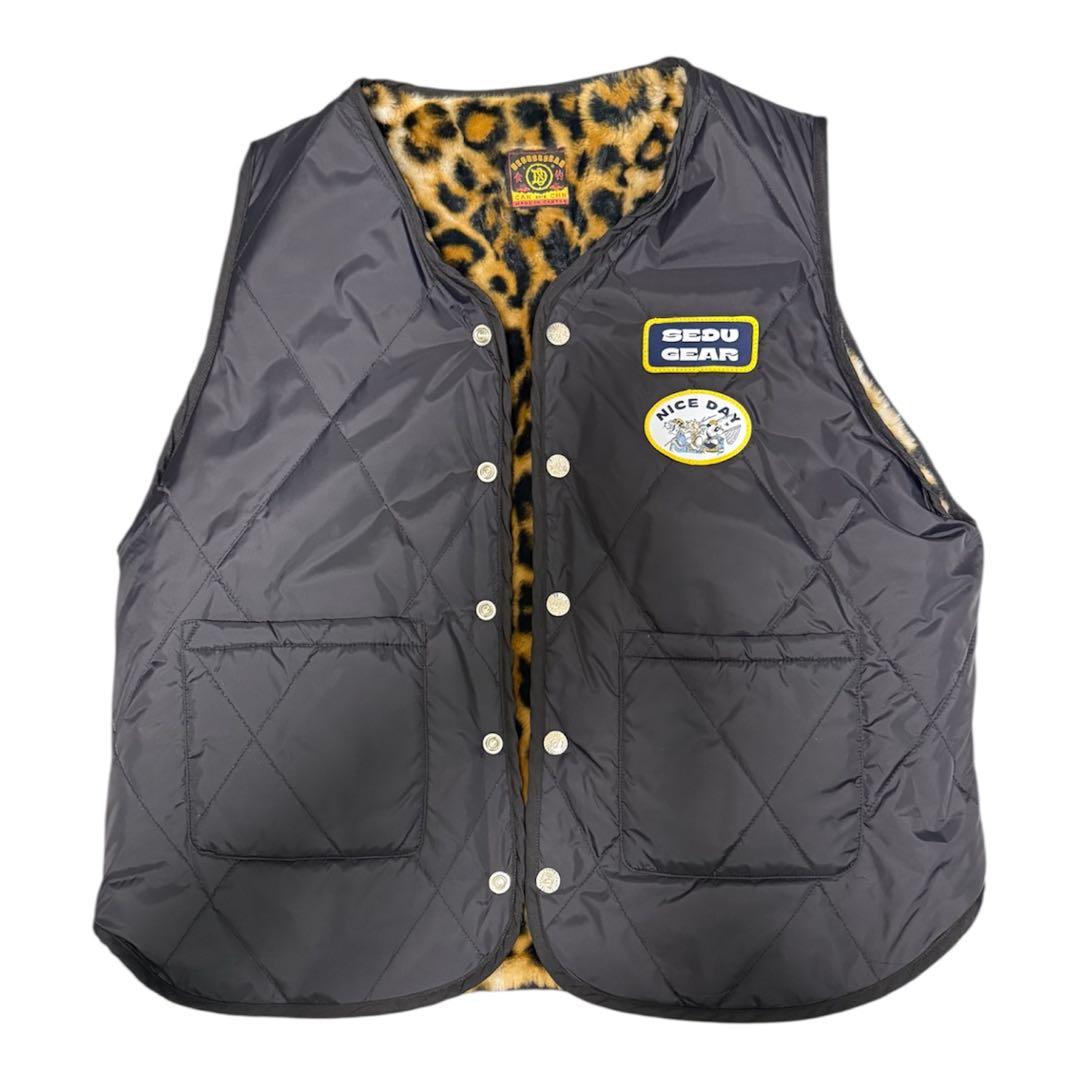 美品　アウターベスト　Leopard reversible vest 2048