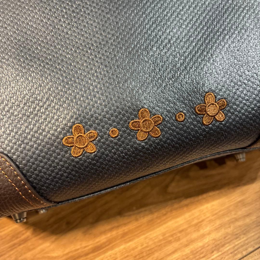 【新品☆未使用】松右衛門帆 ビジネストートバッグ オールレザー 大容量 ネイビー