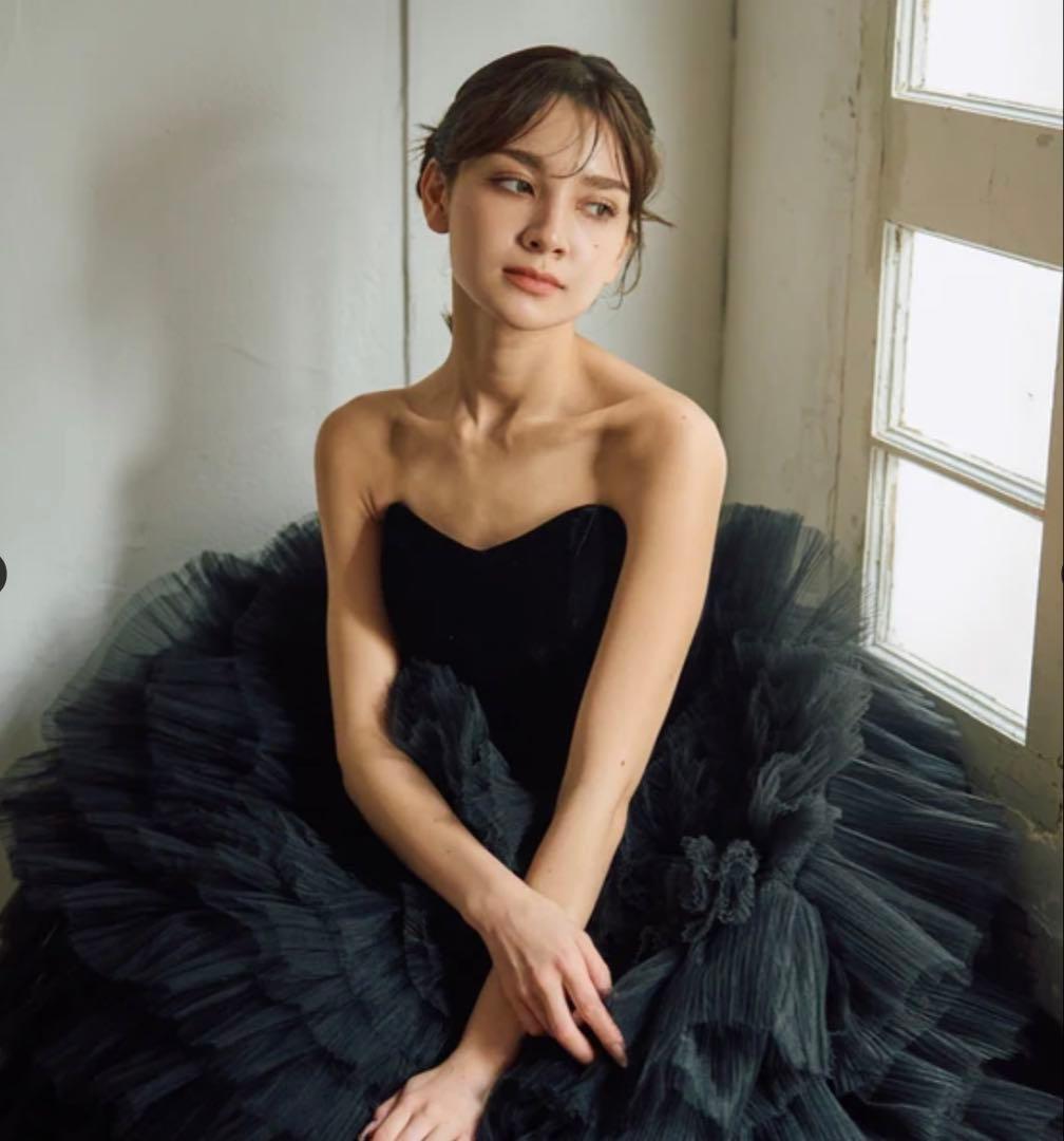 ブラックベロアチュールドレス