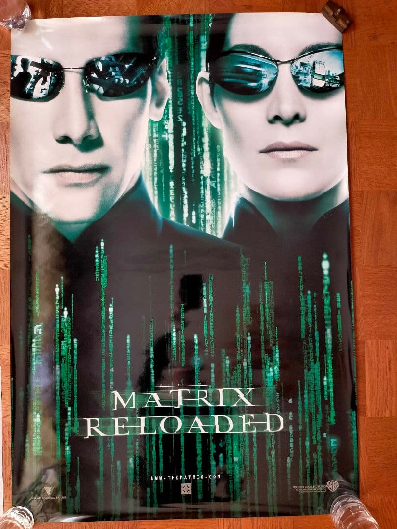 着払限定断捨離☆激レア☆キアヌ・リーヴス☆マトリックスリローデッド☆海外ポスター