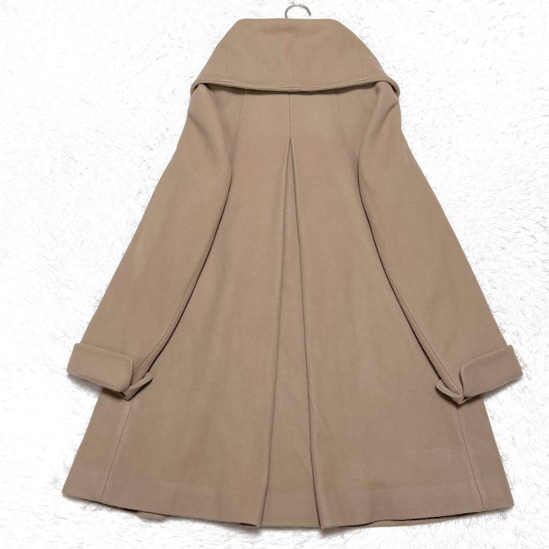 【極美品】ラトータリテ 女優襟 比翼仕立て ウール コート 上品 オフィス