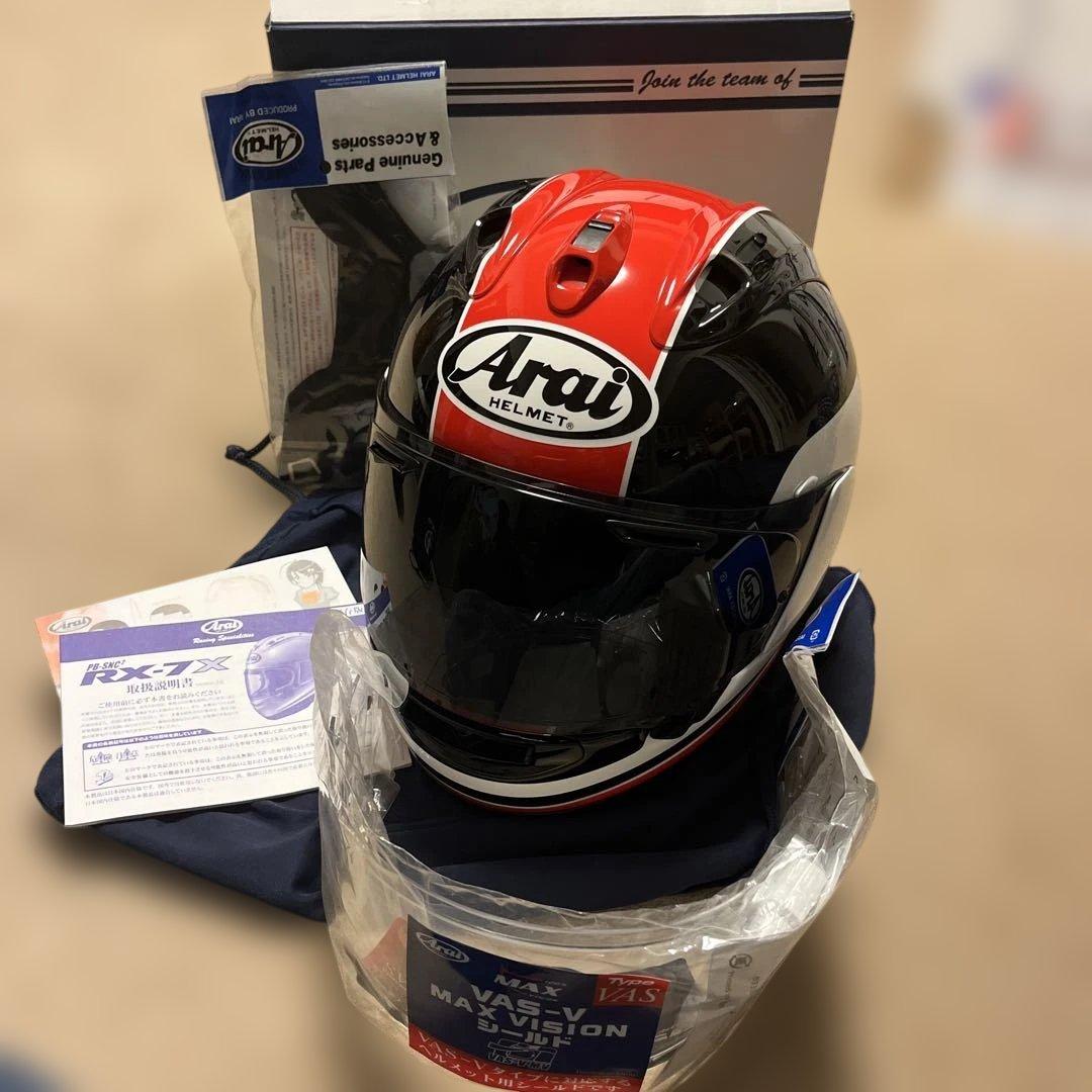 Arai RX-7X フルフェイスヘルメット平忠彦　タイラレプリカ赤