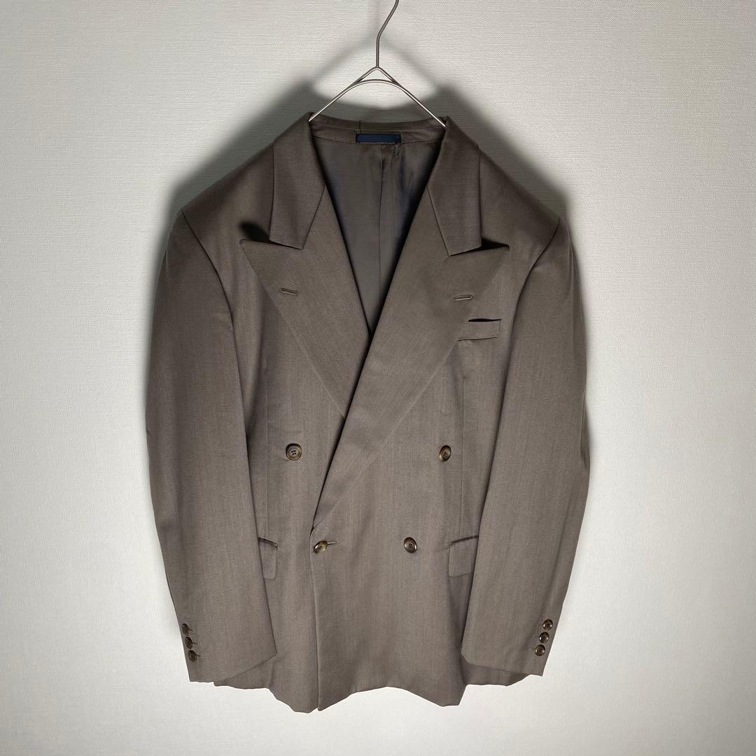 MEN'S BIGI ダブル ヴィンテージ スーツ セットアップ 微光沢 表記4