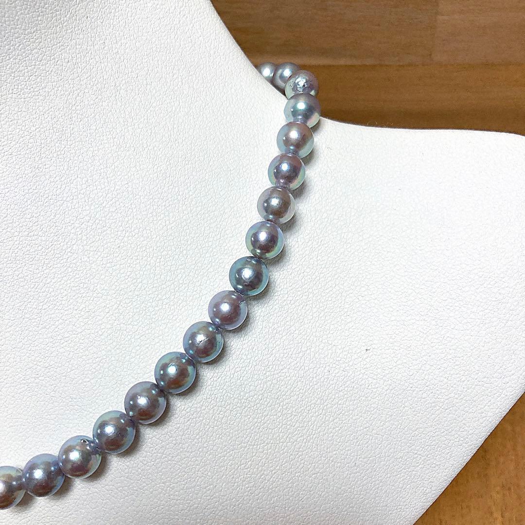 【新品・百貨店商品／総本店】1670ナチュラル色アコヤ真珠グレーフォーマルネック