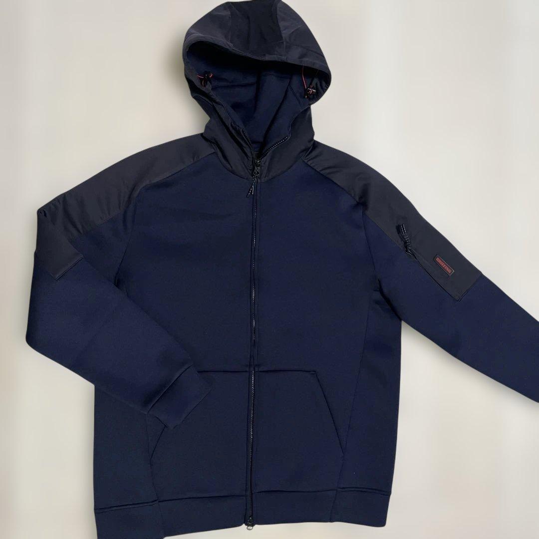 【美品】BRIEFING フード付きネイビーパーカーLサイズ